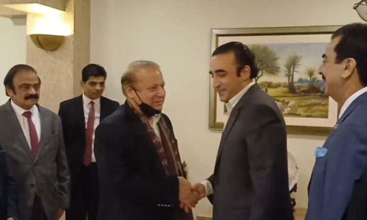 بلاول بھٹو کی نواز شریف سے ملاقات، مجوزہ آئینی ترمیم پر تبادلہ خیال