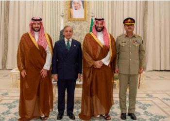 Prime Minister Shehbaz Sharif and Saudi Crown Prince Mohammed bin Salman meet, agree on joint efforts for peace