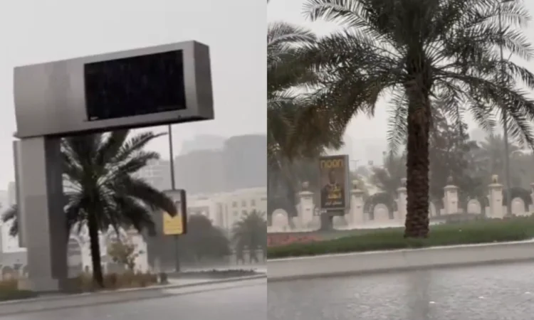 Heavy Rain in UAE Submerges Roads, More Showers Expected